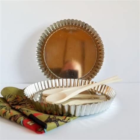 Of course also the ingredients. Vintage Fluted Metal Baking Pans - 9" Diameter Fruit Flan ...