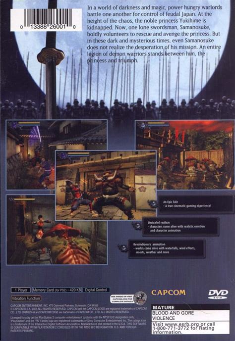 Onimusha Warlords 2001 Playstation 2 Box Cover Art Mobygames