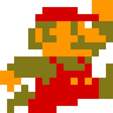 Mario 8 Bit Jumping Png