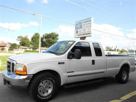 2000 Ford F 250 White Extended Cab 73l Diesel Manual 5speed For Sale
