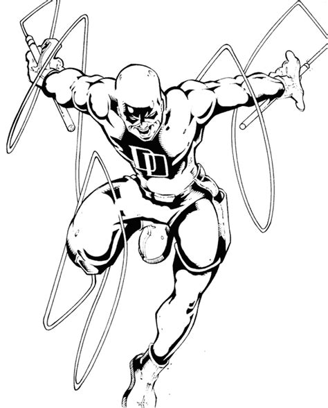 Pineapple coloring pages are fun to color! Daredevil (Superheroes) - Printable coloring pages