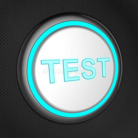 Test Button Means Exam Questions 3d Illustration Stock Illustration