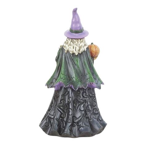 Jim Shore Witch With Pumpkin And Scene Figurine