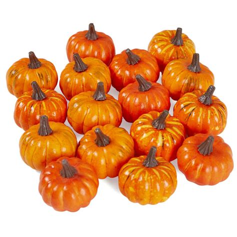 Bulk Case Of 768 Miniature Harvest Orange Artificial Pumpkins