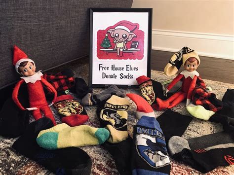 Elf on the Shelf. Free House Elves. Donate Socks. | Elf house, Donate