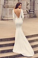 Crêpe Sleeve Lace Detail Wedding Dress - Style #2237 | Mikaella Bridal ...
