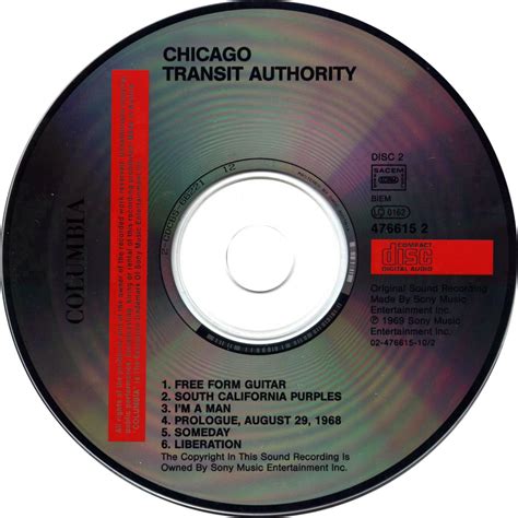 Carátula Cd2 De Chicago The Chicago Transit Authority Portada