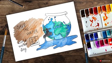 World water day infographic featuring lots of facts about water usage and waste prevention. world water day 2018 | poster drawing and colouring | save ...