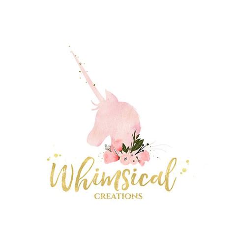 Unicorn Logo Design Gold Unicorn Logo Branding Pink Unicorn Dise O De