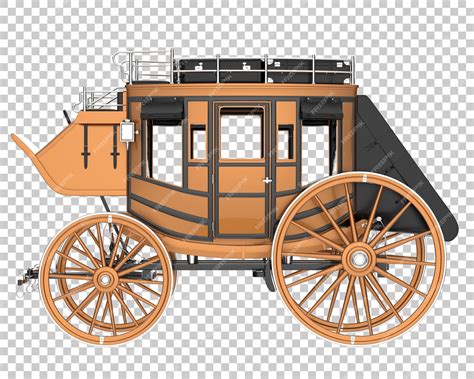 Premium Psd Stagecoach Isolated On Transparent Background 3d