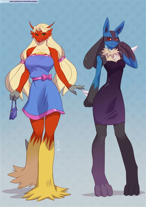 Blaziken And Lucario Pack06 By Alanscampos Fur