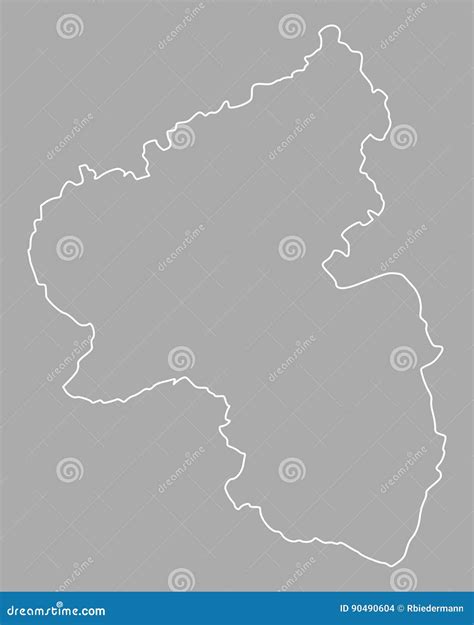 Karte Von Rheinland Pfalz Vektor Abbildung Illustration Von