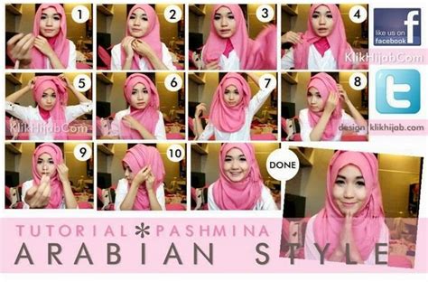 Cara Memakai Jilbab Pashmina Simple Warna Pink Cara Memakai Jilbab