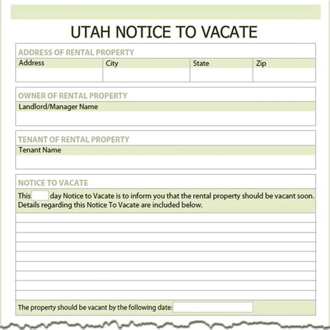 (7) the property must be treated for fleas and ticks by an approved vendor if we had a dog or cat. Utah Notice to Vacate