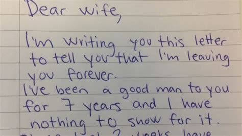 Husband Demands Divorce In Letter His Wife Brilliant Reply Makes H