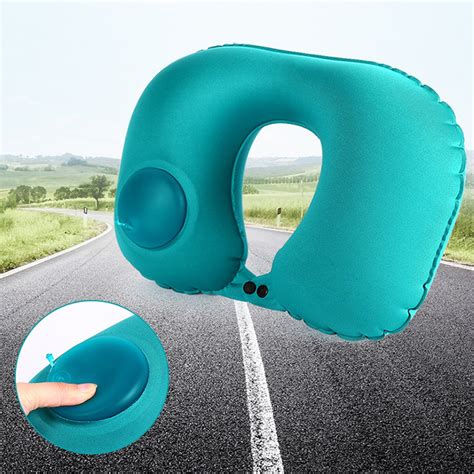 U Shape Inflatable Airplane Sleep Pillows Neck Support Travel Pillow