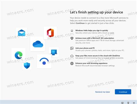 Disable Lets Finish Setting Up Your Device Screen In Windows 11