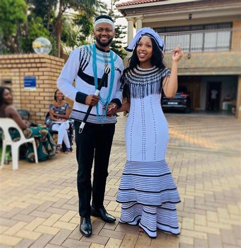 Clipkulture Couple In Beautiful Xhosa Umbhaco Traditional Wedding Outfits And Accessories