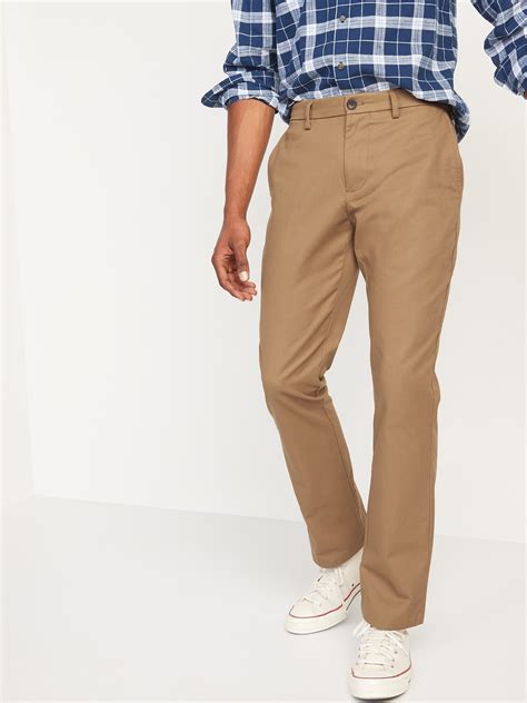 Old Navy Straight Ultimate Built In Flex Chino Pants For Men Brown