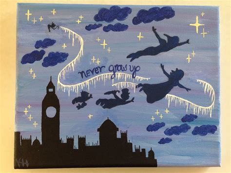 Peter Pan Painting Never Grow Up Peter Pan Painting Peter Pan Art