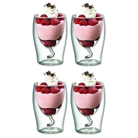 Fill individual glasses half way with cream cheese mixture, either using a spoon or a piping bag fitted with a large round tip for a more polished presentation. Set of 4 Mini Dessert And Appetizer Double Walled 5 Oz ...