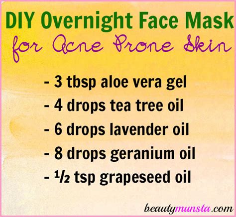 Oats contain compounds called saponins, which act as natural cleansers. DIY Overnight Face Mask for Acne Prone Skin - beautymunsta ...