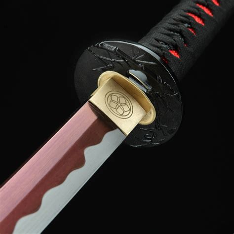 Handmade High Manganese Steel Red Blade Real Japanese Katana Samurai