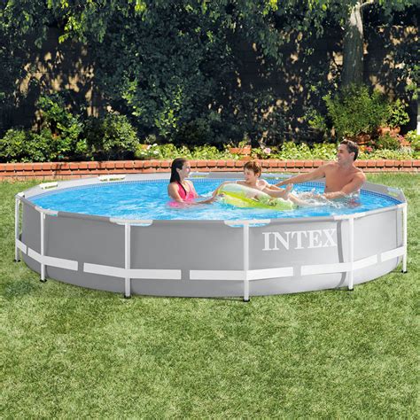 Intex Ft M Round Prism Frame Pool With Filter Pump