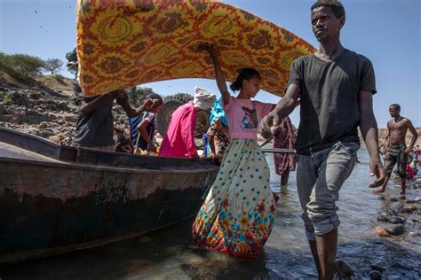 In Pictures War Forces Thousands Of Ethiopians Into Sudan