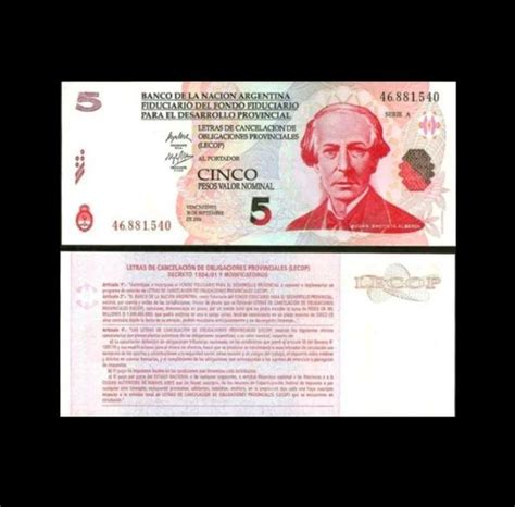 Jual Argentina 5 Pesos 2006 Unc Emergency Letra De Cancelacion De