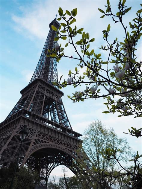Eiffel Tower Of Paris Popular Place For Tourists Stock Image Image