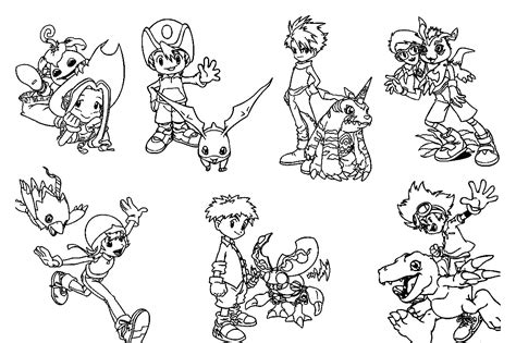 Digimon 51493 Cartoons Free Printable Coloring Pages