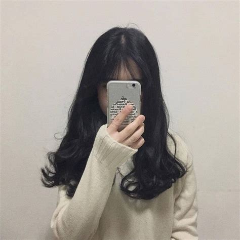 Vanillamoods Ulzzang Girl Selca Rpw Port Girl Aesthetic Faceless Hair Mirror