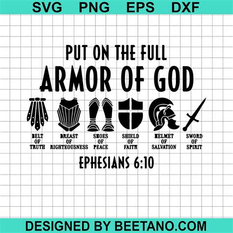 Armor Of God Svg Put On The Full Armor Of God Svg Faith Svg