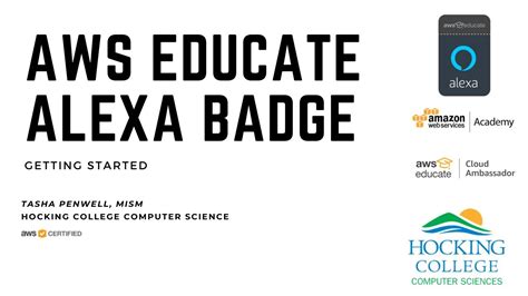 Getting Started With Alexa Badge On Aws Educate Youtube