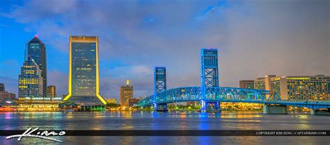 Jacksonville Skyline Florida Duval County Bridge To Downtown Royal