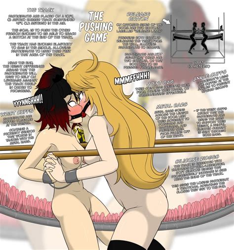 pshyzo ruby rose yang xiao long rwby absurdres highres bdsm bondage bound bound