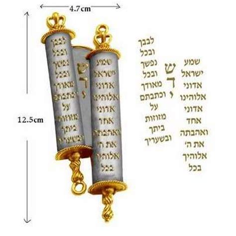 Mezuzah Torah Scroll 5 Brass