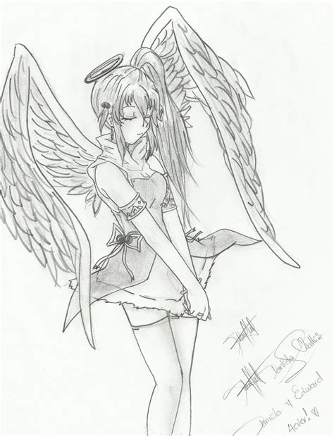 Anime Angel Sketch At Explore Collection Of Anime