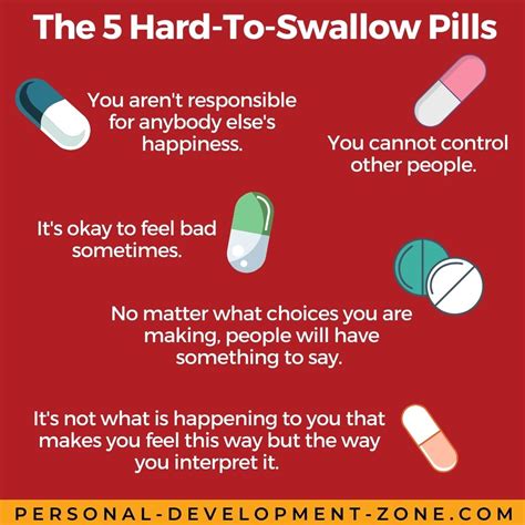 The 5 Hard To Swallow Pills Personal Development Zone