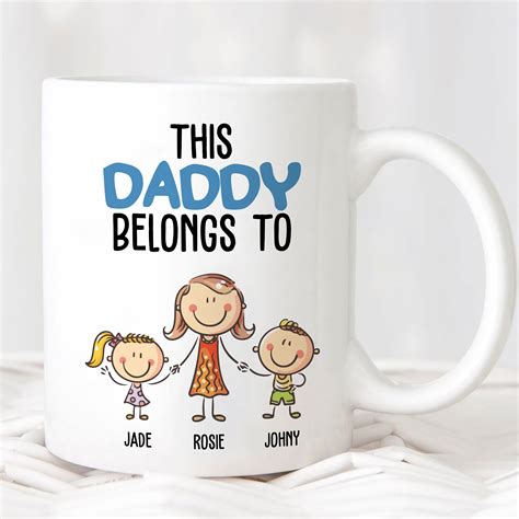 Fathers Day Mug This Daddy Belongs To Personalized Mug For Etsy