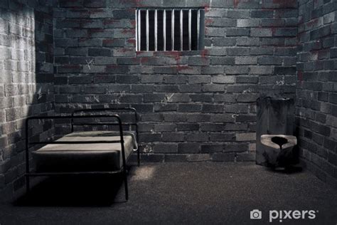 Wall Mural Dark Prison Cell At Night Pixersnetau