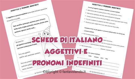 Schede Didattiche Di Italiano Scuola Primaria Aggettivi E Pronomi