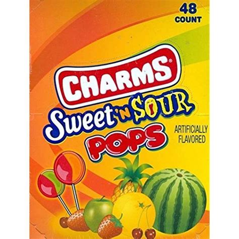 Charms Sweet And Sour Pops Assorted Lollipops 48 Count For Sale Online Ebay Confectionery