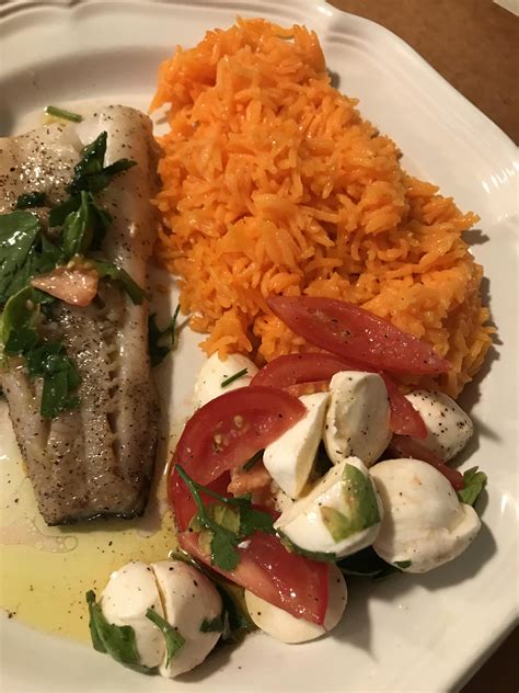 Add the lemon juice to the water and stir thoroughly. pan fried in olive oil black cod w parsley, sazon rice ...