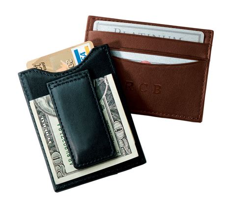 Free delivery and returns on eligible orders of £20 or more. Monogrammed Leather Money Clip Wallet
