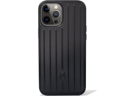 Rimowa Polycarbonate Matte Black Groove Case For Iphone 12 Pro Max In