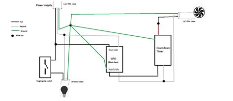 Electrical Wiring Diagram For Light Switch Gfci Timer And Bathroom