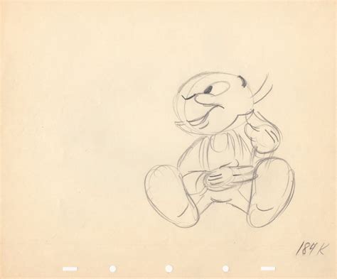 Original Production Drawing Of Jiminy Cricket Disney 1943