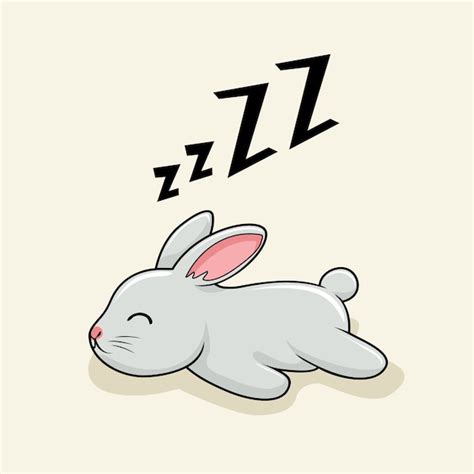 Premium Vector Lazy Rabbit Cartoon Bunny Sleep